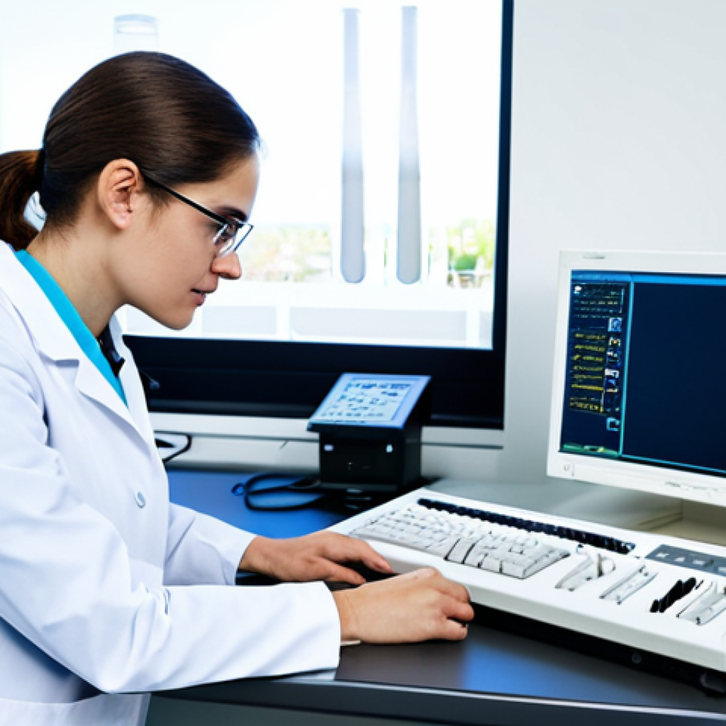 **
A highly skilled medical laboratory scientist, fully clothed in appropriate lab attire, working diligently at a state-of-the-art analyzer in a bright and modern medical laboratory. The lab is clean and well-organized, with various pieces of diagnostic equipment visible in the background. Focus on the scientist's confident and professional demeanor. "Safe for work," "appropriate content," "fully clothed," "professional," "perfect anatomy," "correct proportions," "well-formed hands."
**